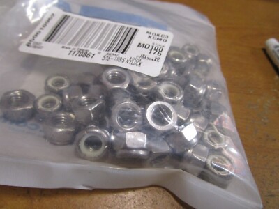 5/16''-18 Grade 18-8 NE Stainless Steel Nylon Insert Lock Nut QTY 50