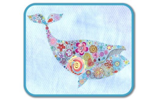 Whale Art Blue Vinyl Sticker - SELECT SIZE