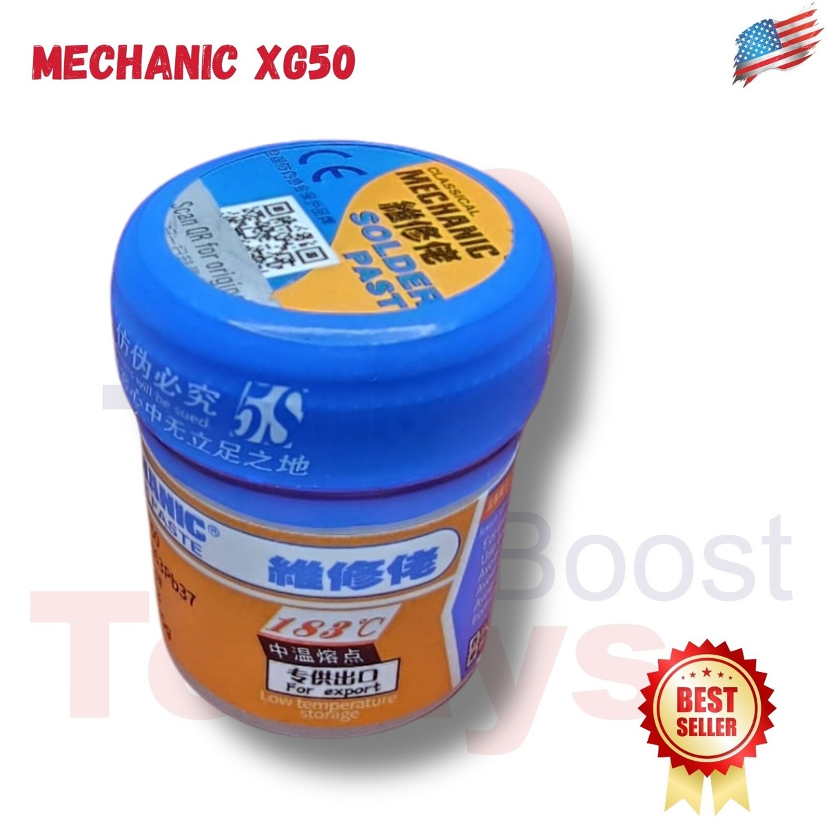 MECHANIC XG50 Soldering Paste Sn63&frasl;Pb37 – 183°C, PCB Repair &amp; SMT Welding
