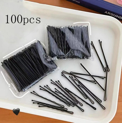 100pcs Metal Bobby Hair Pin Clips Barrette 50mm Ball Tips Salon Styling Bob Pins