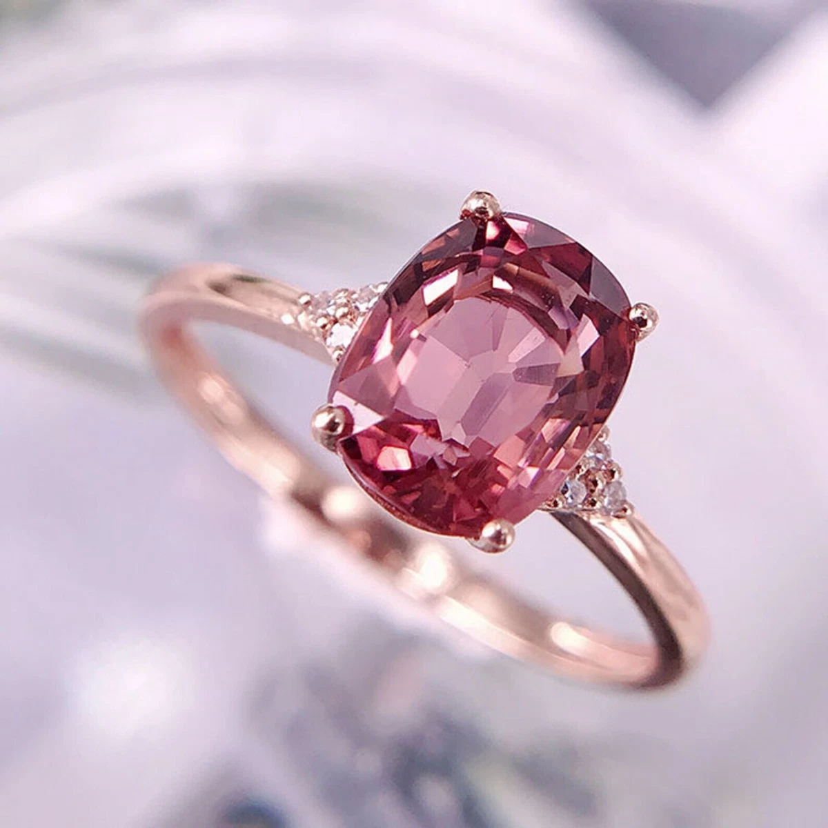 Cushion Cut Pink Tourmaline Ring – Disa Allsopp Ltd