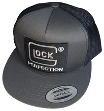 GLOCK Embroidered Patch Trucker Hat/YP Classics 6006 Charcoal/Black 