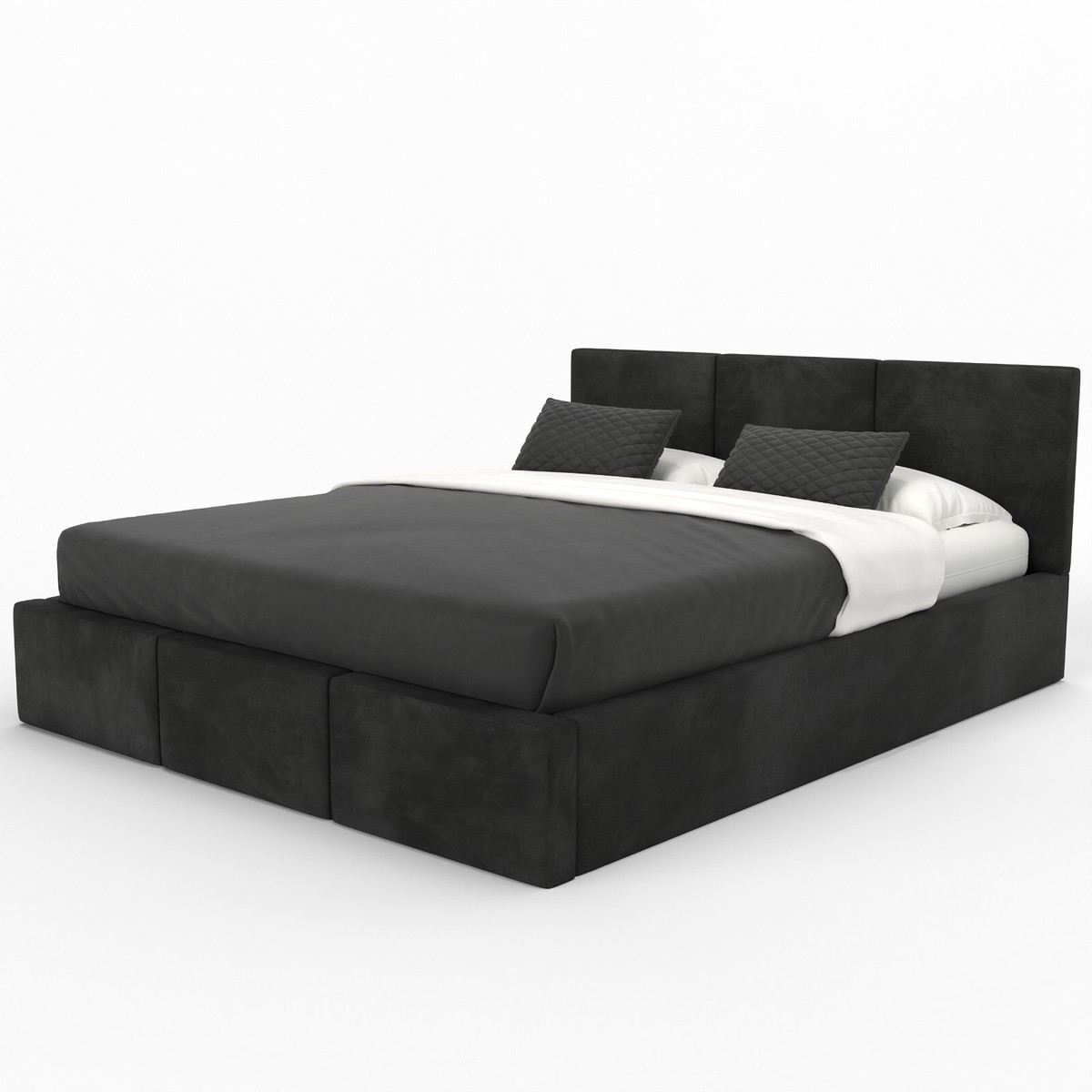 Fun Möbel Polsterbett Doppelbett GULA N Stoff (nkl. Holzlattenrost