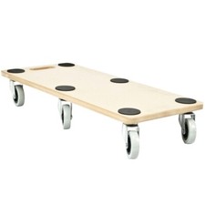 6 Wheel Wooden Transport Flat Roller Dolly Platform Furniture Warehouse Trolley