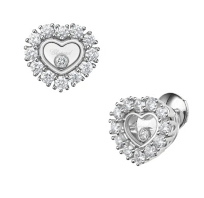 $10,800 CHOPARD HAPPY DIAMONDS ICONS JOAILLERIE EARRINGS REF NUMBER: 83A616-1001