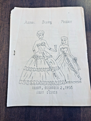 1955 Annual Beauty Pageant Program Greensville Emporia VA Virginia High School