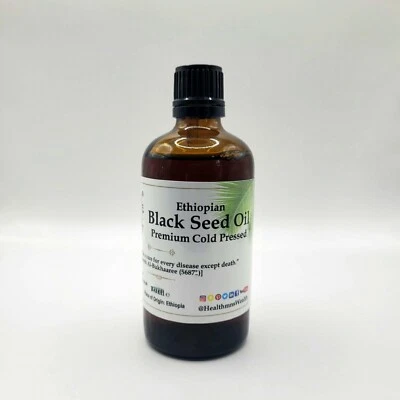HMW Organic Premium Ethiopian Black Seed Oil, Cold Pressed 100ml