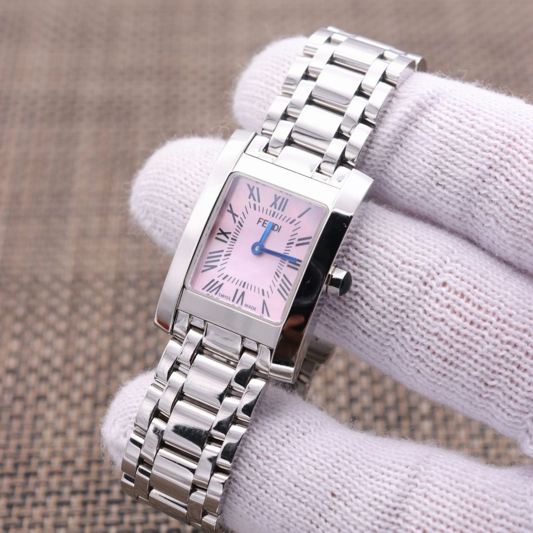 Fendi 000-114-574 Women's Analog Quartz Tank Watch with New