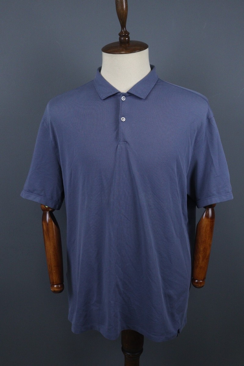 Boggi Milano Blue Short Sleeve Polo Shirt Size XXL