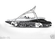 GRAPHIC KIT DECAL BOAT SPORTSTER SEA DOO SPEEDSTER SPORT WRAP SKULL X-TREME 