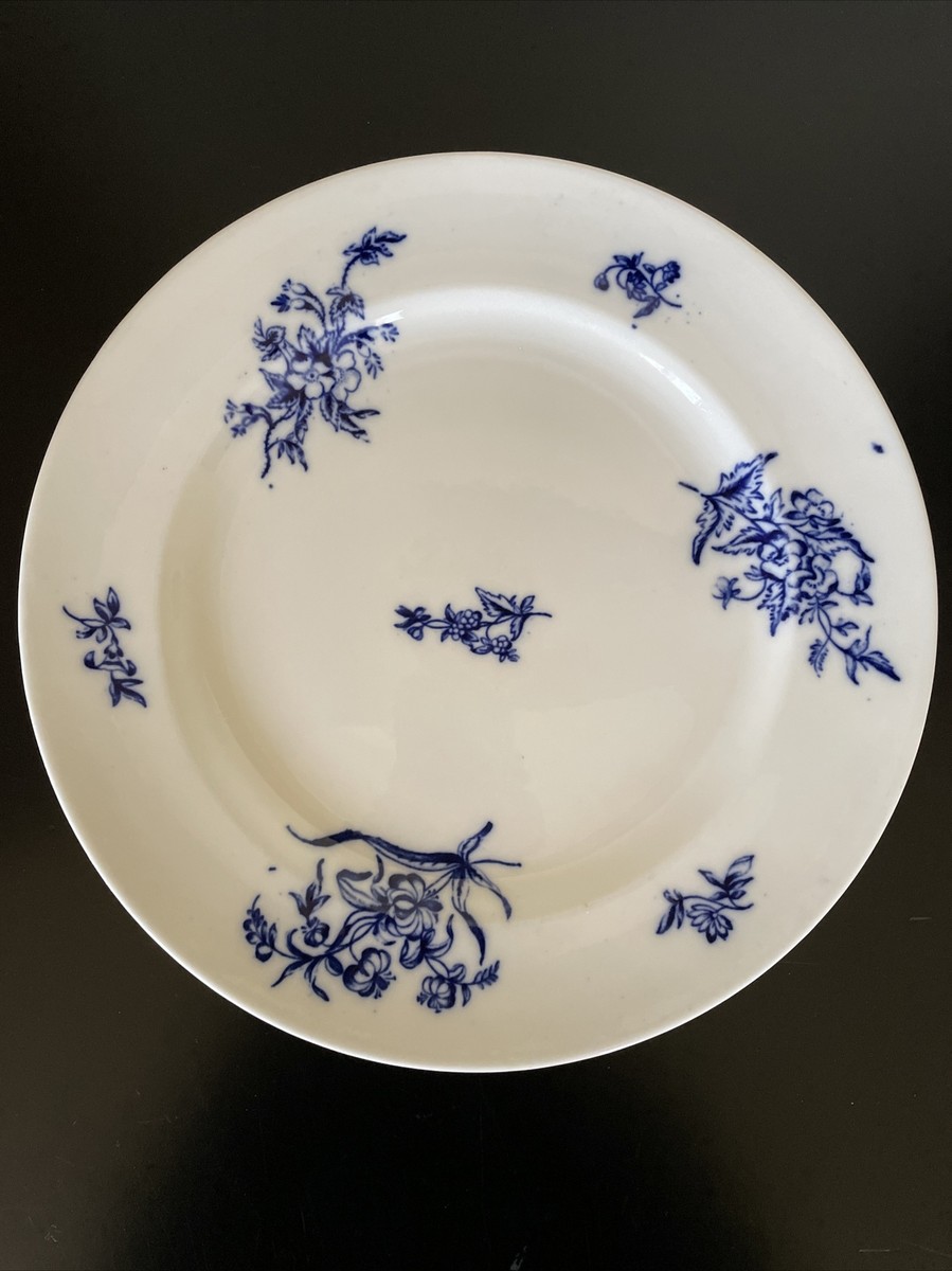 【Coalport】プレート　ディナープレート　4枚 Rare Antique COALPORT Blue and White Floral Dinner Plate 10 3/8