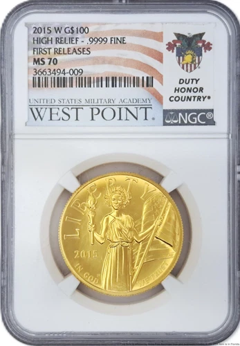 Amazing 2015 W First Release High Relief MS70 NGC $100 Gold Coin 1 OZ rare Eagle