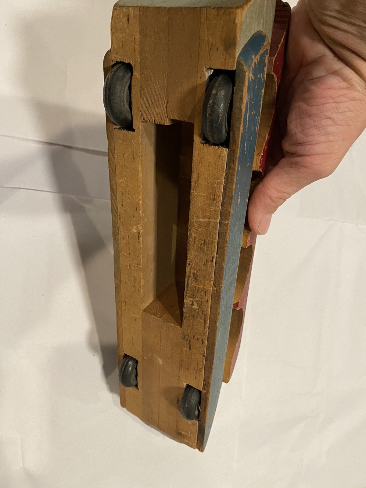 Vintage 1940s Wood Toy Bus Streamline Folk Art | eBay