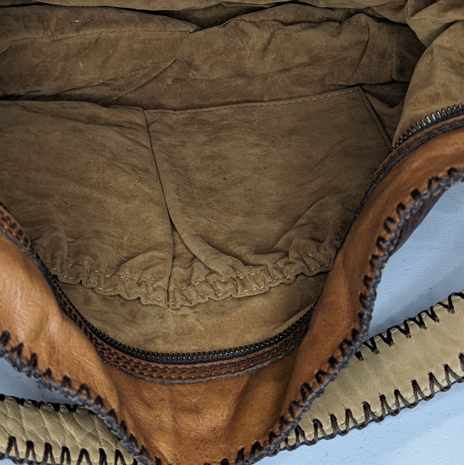 Patricia Nash Zig Zag Stitch Patchwork Shoulder B… - image 9