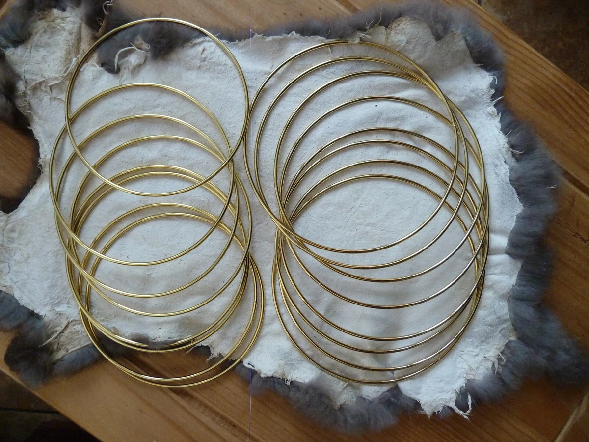 Brass ring macrame deals
