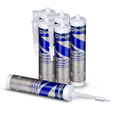 High-Tack Montagekleber 6x 290ml extrem starker Alleskleber MS Polymer HAUSA