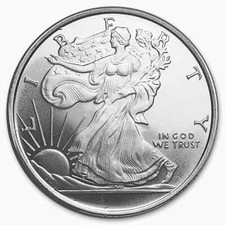 1/2 oz .999 Fine Solid Silver - GSM Walking Liberty Uncirculated Round BACKORDER 107.90 per troy oz