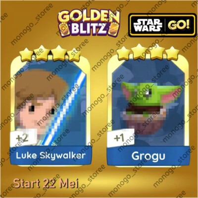 GOLDEN BLITZ STAR_WA_RS Album SET 22 Luke Skywalker & Grogu Mono_Poly Fast Sent