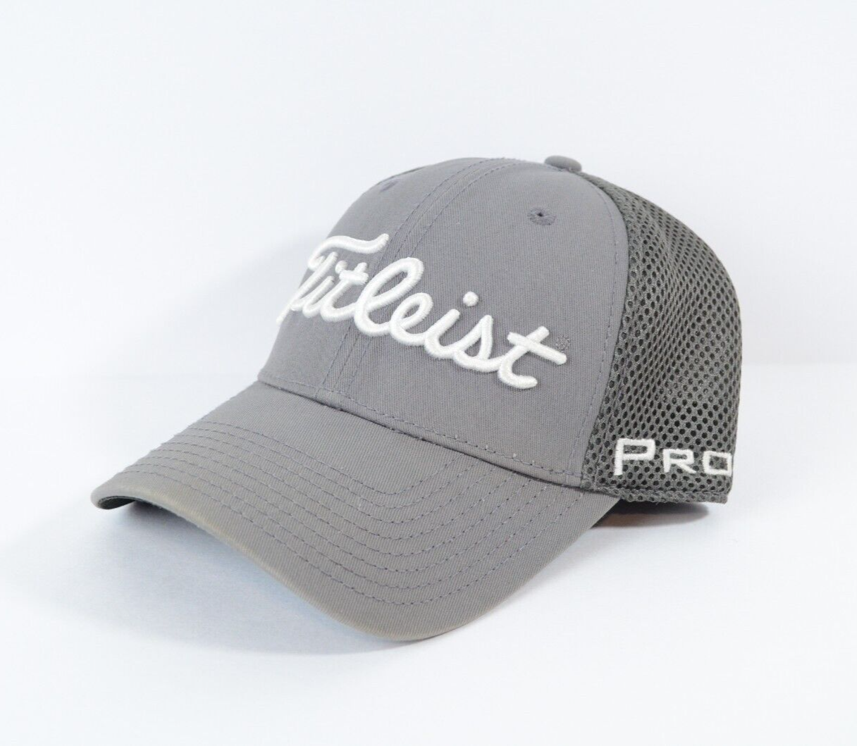 Titleist ProV1 FJ FootJoy Golf Pro Grey Mesh L/XL Flex Stretch Fitted