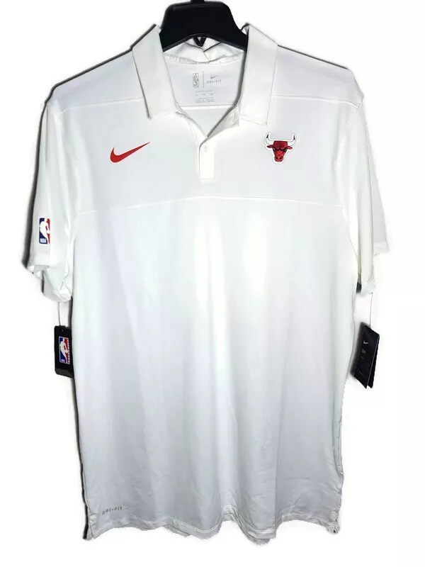 Nike Chicago Bulls NBA Coaches DRI-FIT Polo Shirt 940829 100 Sz | eBay