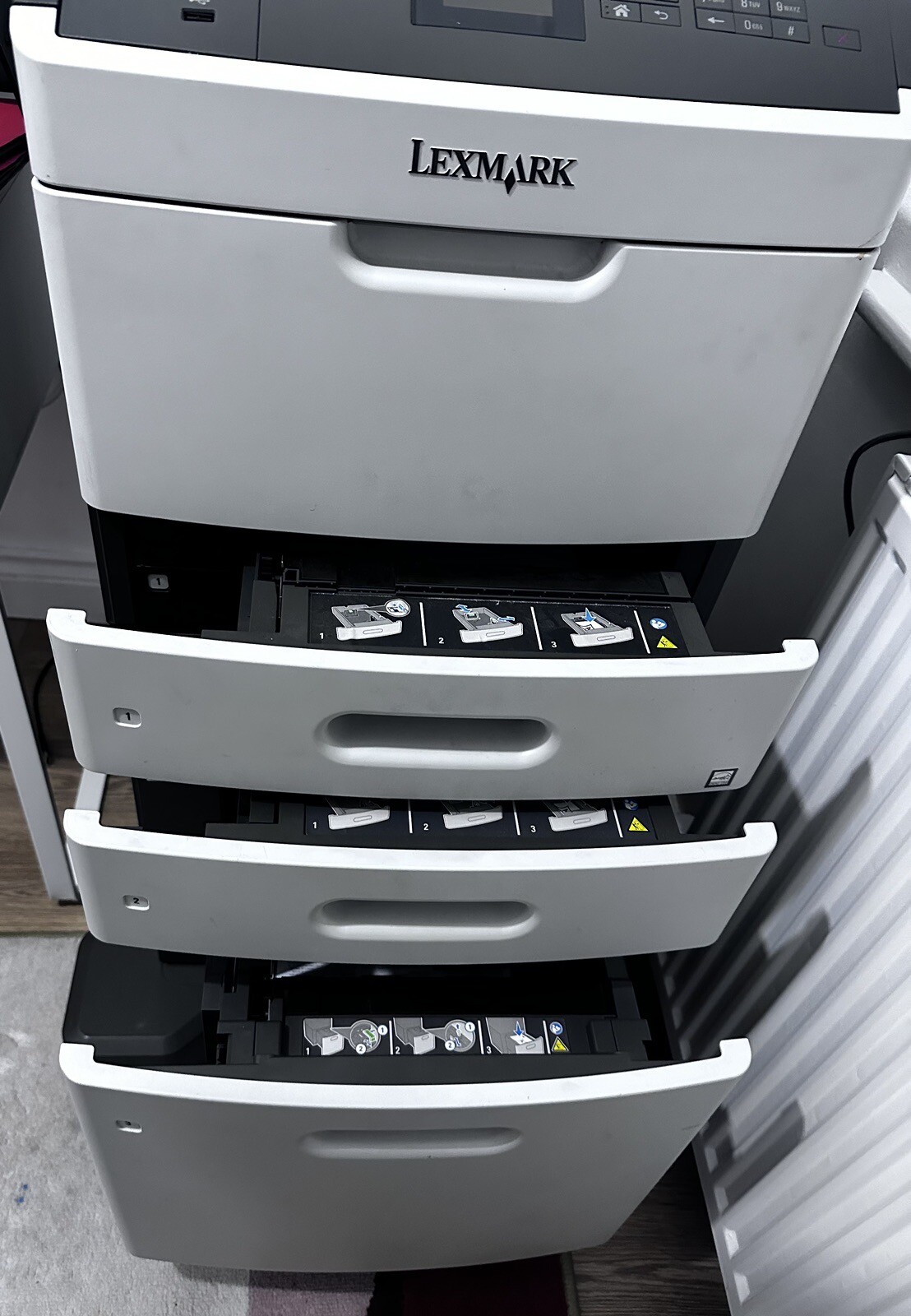 Lexmark MS810dn A4 Monochrome Laser Printer With 2 Extra Trays As Per