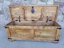 Storage Chest Rough Mango Wood