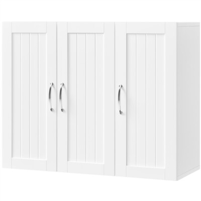 Kitchen Cupboard Cabinet 3 Doors Kitchen Wall Cabinet with Adjustable ...