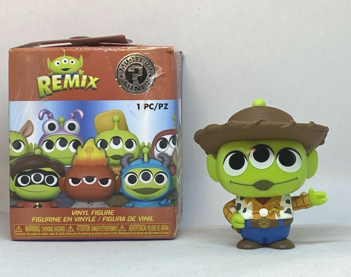 Funko Mystery Minis Pixar Toy Story Alien Remix Woody Cowboy Vinyl