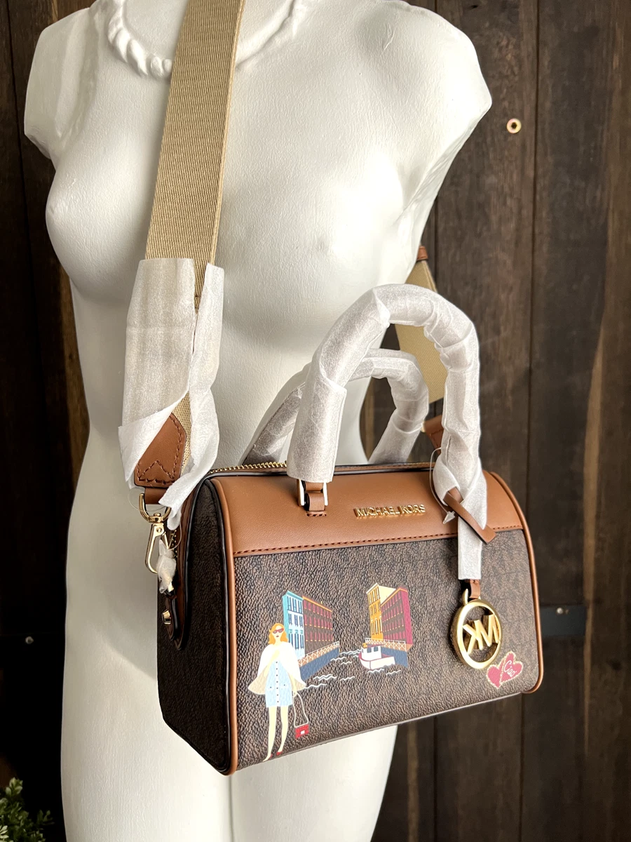 Michael Kors Jet Set Girls Travel XS Duffle Crossbody Bag Brown