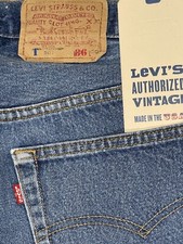 Levi's Authorized Vintage Jeans 501 T Mens 36x30 Made In USA Distressed Repaired