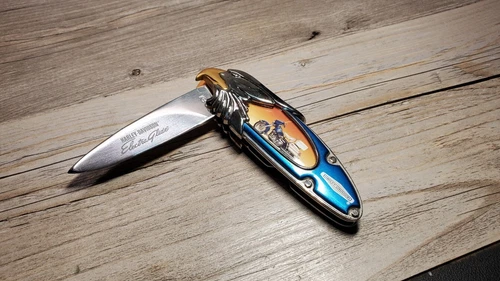 Franklin Mint Harley Davidson Electra Glide Folding Pocket Knife