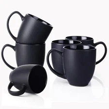 Coffee Mug, Black Coffee Mug Set, 16 oz Ceramic Coffee Mug.