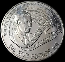 UK 5 Pounds 1998 Elizabeth II Prince Charles UNC Coin WCA MB1998