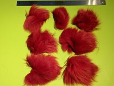 Lot of Fox Fur, 7 Pieces, Red Color - Fly Tying