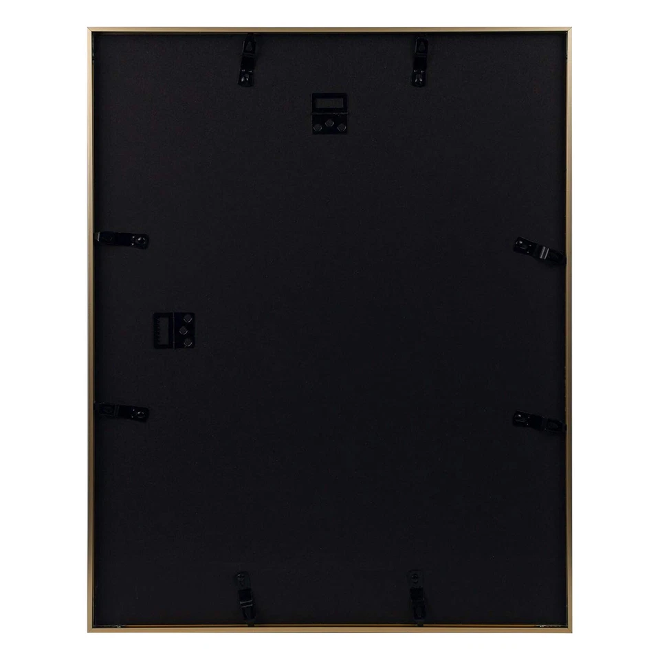 Marco de fotos clásico de aluminio satinado 16x20 para foto de 11x14 con tapete marfil Foto 4 de 4