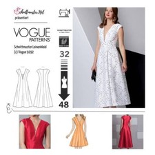 Schnittmuster Damenkleid, Leinenkleid Vogue 9...