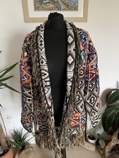 Zara Kimono Cardigan Fringed Tribal Aztec Embroidered Blazer Coat Jacket Size S