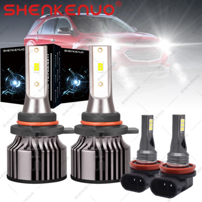 For Dodge Challenger 2015-2020 6000K White LED Headlights + Fog Lights Bulbs 4pc