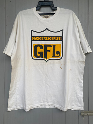 Vintage 90's West Wear “ Gangsta Foe Life GFL Clothing Brand T