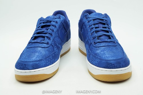 NIKE AIR FORCE 1 LOW USED SIZE 10 CLOT SILK GAME ROYAL WHITE CJ5290-400 - Picture 4 of 7