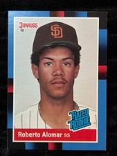 1988 Donruss Roberto Alomar Rated Rookie Baseball Card #34 San Diego Padres MLB