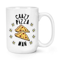 VerrüCkte Pizza Mann Stars 426Ml Groß Becher Tasse Fast Food Lustiger Witz