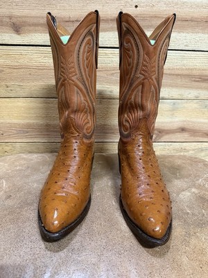 Larry Mahan - El Paso Vintage - Full Quill Ostrich Boots Brown- Men s size 11 D