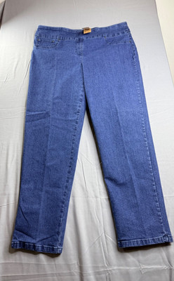 NWT Ruby Rd Key Items Pull-On Stretch Denim Jeans Indigo Blue Women's Size 14