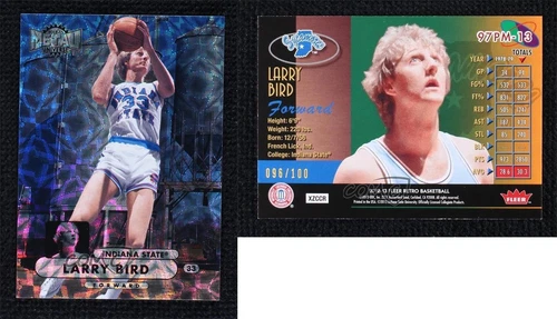 2012-13 Fleer Retro 1997-98 Metal Universe Precious Gems /100 Larry Bird HOF
