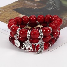3Pcs Bohemian Beaded Charm Bracelet for Women