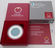 Austria 25 euro 2014 Evolution srebrny niob