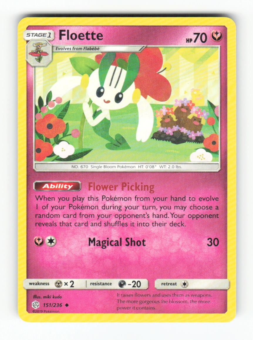 Floette 151/236 Uncommon Cosmic Eclipse Pokemon Near Mint