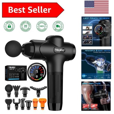Super Quiet Deep Tissue Massage Gun - 10 Attachments for Full-Body Relaxation