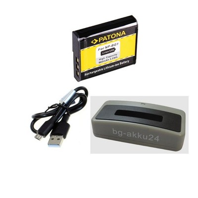 Akku und USB Ladegerät für Sony Cybershot DSC-HX9V DSC-H10 DSC-H20 NP-BG1